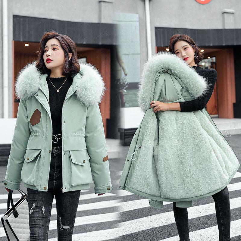 Tooling To Overcome The Thicker Loose Plus Size Women's Cotton-padded Jacket - Trendha