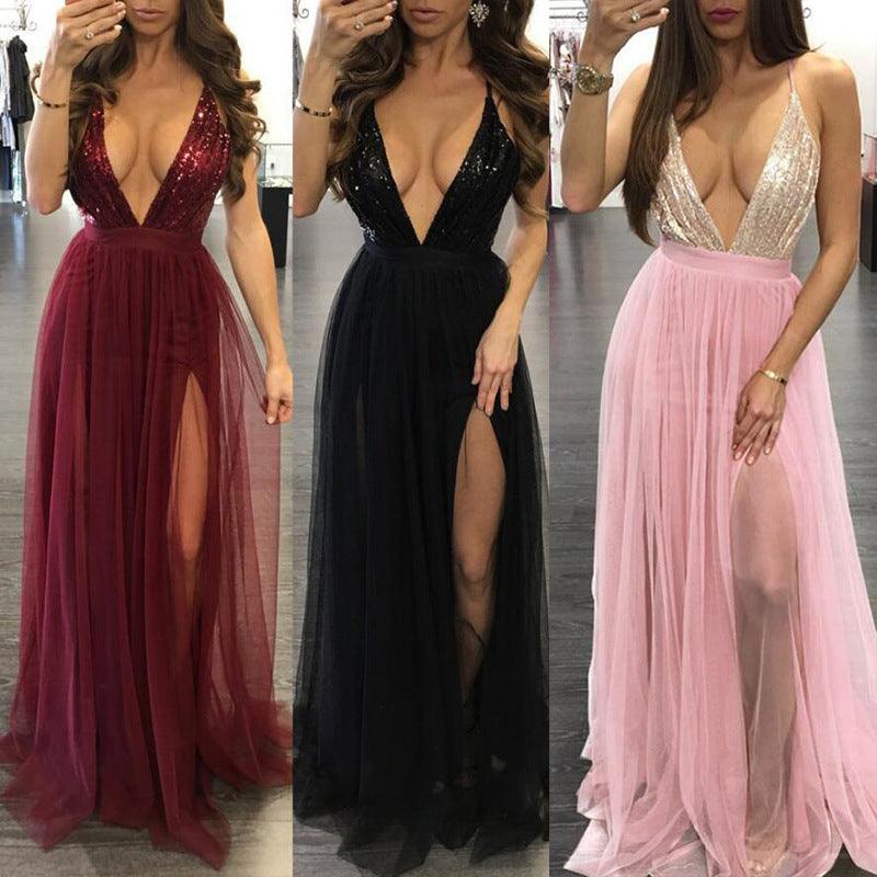 Sequined chiffon dress - Trendha