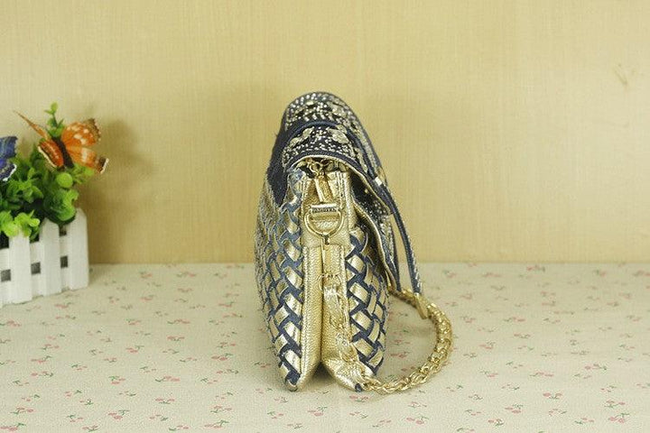 Diamond Denim One-shoulder Crossbody Bag - Trendha