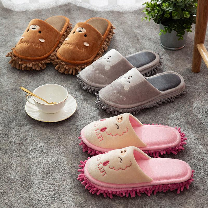 Detachable And Washable Four Seasons Home Mopping Slippers - Trendha