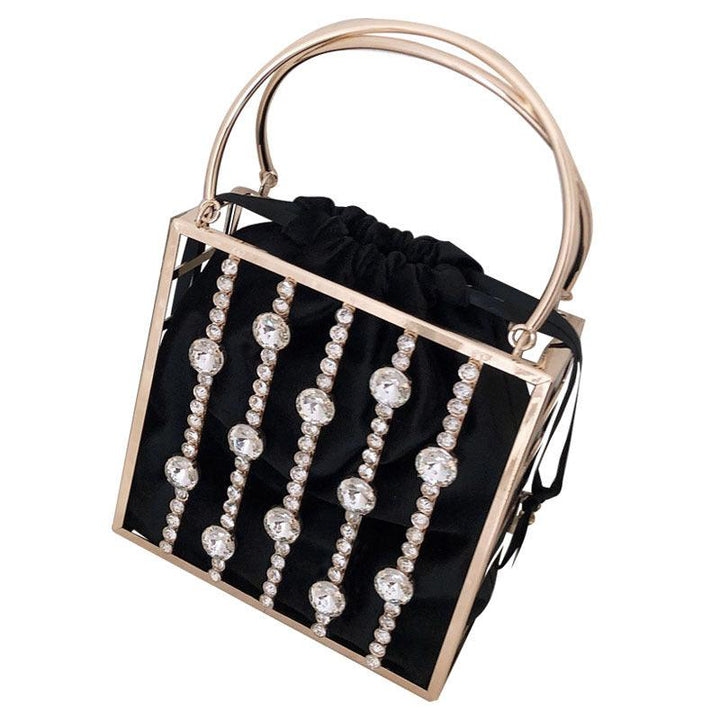 Niche Diamond-studded Dinner Bag Fashionable Metal - Trendha