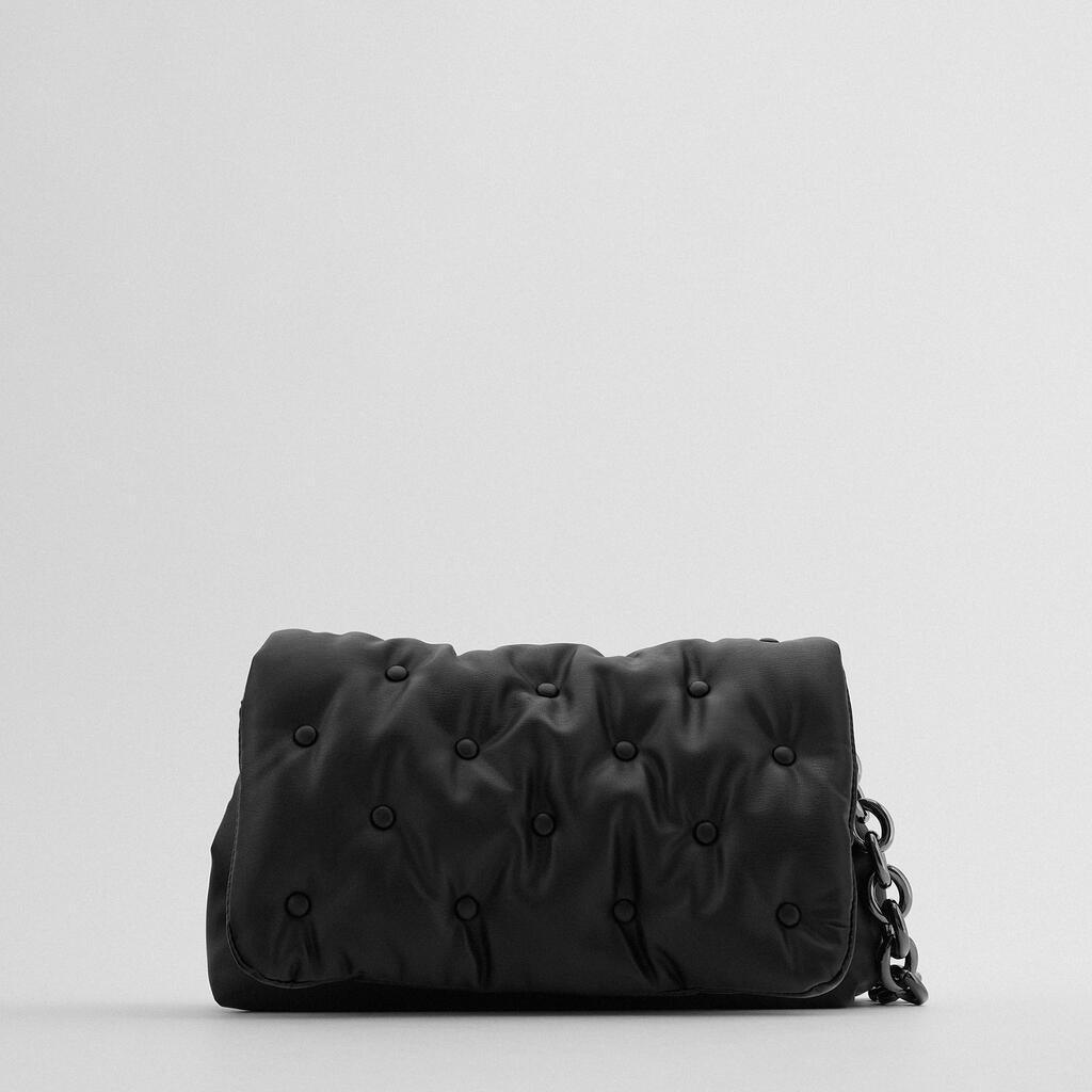 Blue oversized denim quilted shoulder messenger bag chain bag - Trendha