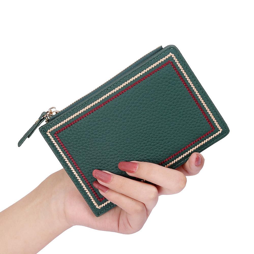 Leather Wallet Compact Ultra-thin Ladies Short - Trendha