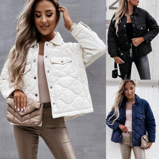 Women’s Quilted Button-Front Jacket