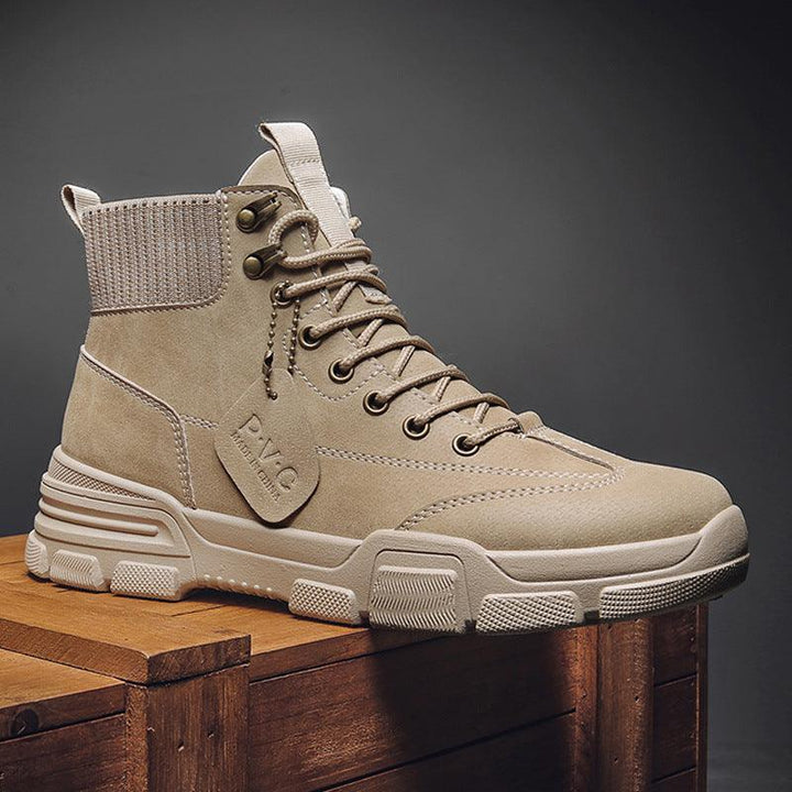 High-top Martin Leather Boots New British Tooling Boots Men - Trendha