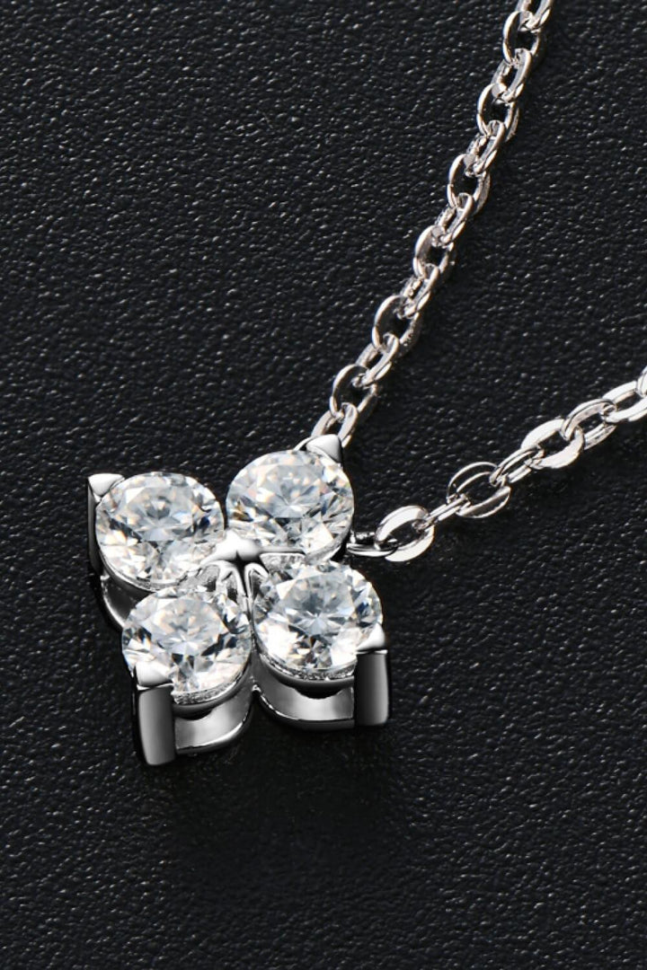 Moissanite Four Leaf Clover Pendant Necklace - Trendha