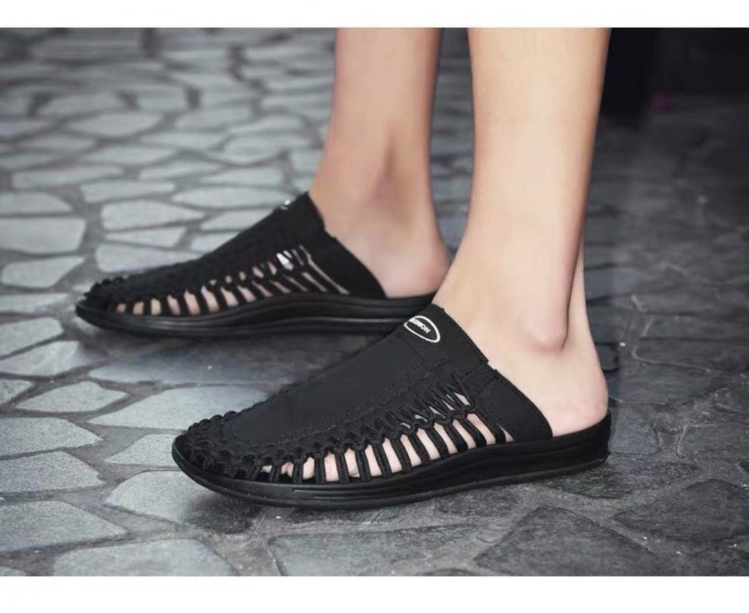 Fashion Simple Men's Woven Sandals And Slippers - Trendha