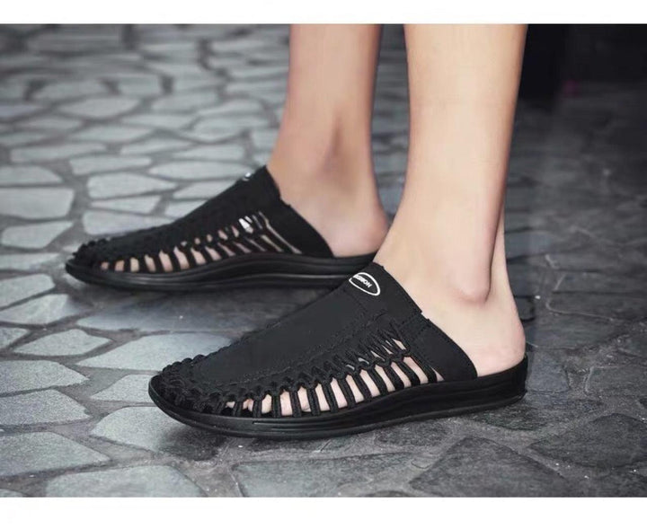 Fashion Simple Men's Woven Sandals And Slippers - Trendha