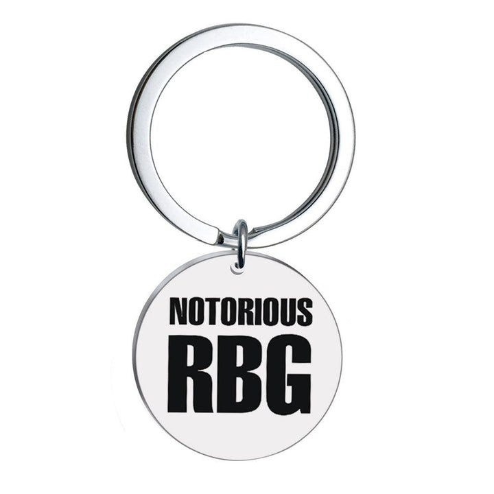 Ruth Bader Ginsburg RBG Stainless Steel Keychain - Trendha