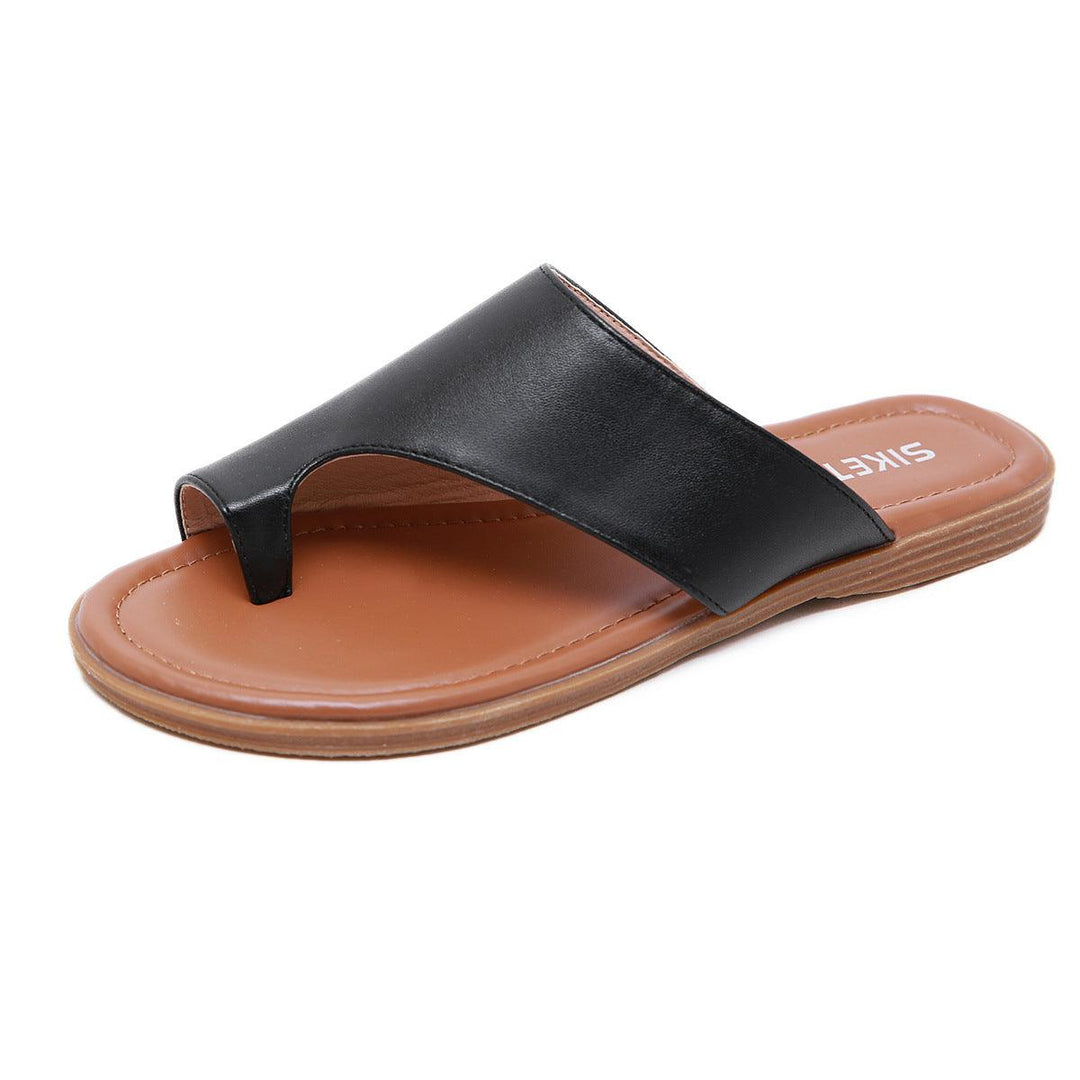 European And American Beach Large Size Casual Flat Sandals - Trendha