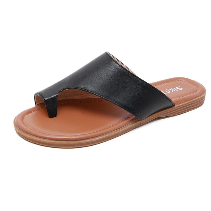 European And American Beach Large Size Casual Flat Sandals - Trendha