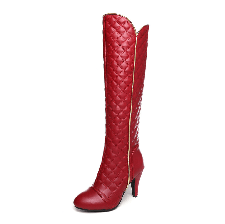 Fashion Women's Solid Color High Stiletto Martin Boots - Trendha