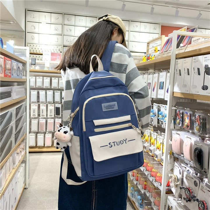 School Bag Female Junior High School Student Backpack Large Capacity Backpack - Trendha