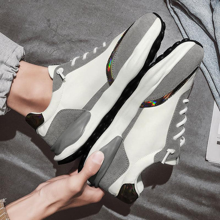 Breathable Cloth Surface Thick Bottom Casual Color Matching Trendy Men's Shoes - Trendha