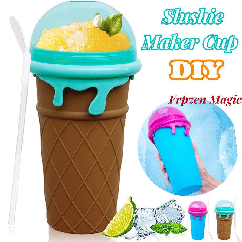 500ml Large Capacity Slushy Cup Summer Squeeze Homemade Juice Water Bottle Quick-Frozen Smoothie Sand Cup Pinch Fast Cooling Magic Ice Cream Slushy Maker Beker Kitchen Gadgets - Trendha