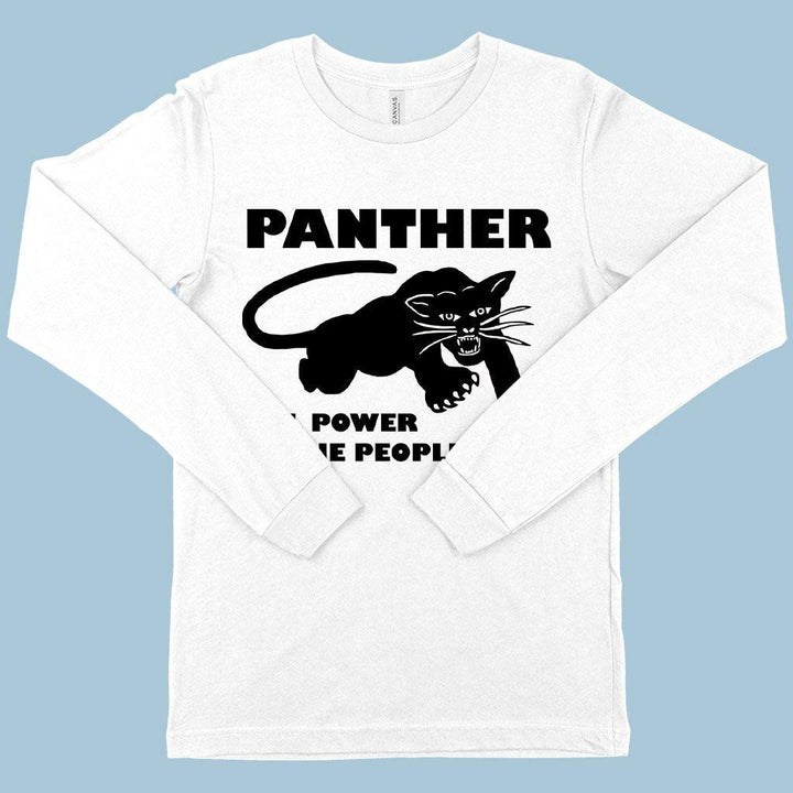 All Power to the People Long Sleeve T-Shirt - Black Panther Men's T-Shirt - Panther Graphic Tee Shirt - Trendha