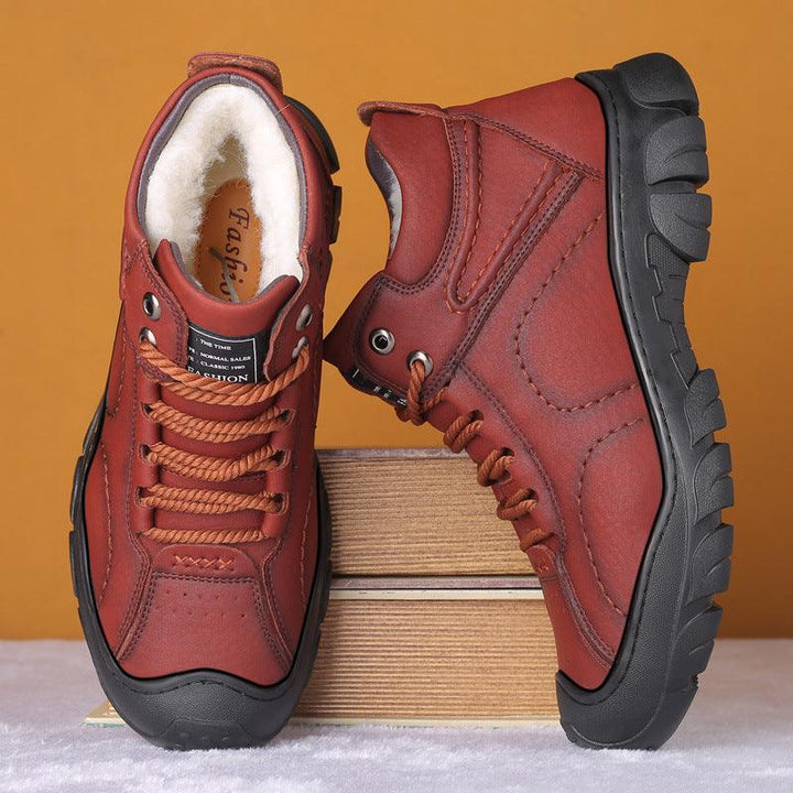 Men's Winter Plus Velvet Warmth And Thick Cotton Shoes - Trendha