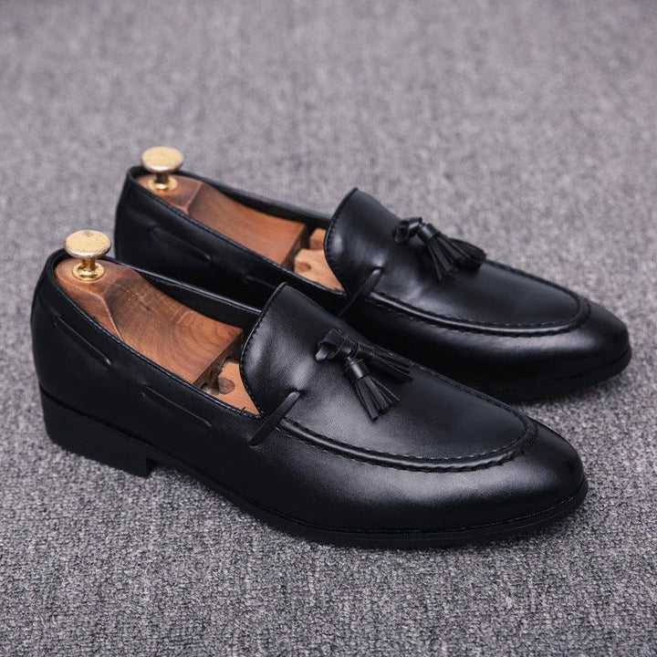 Tassel Men's Shoes Korean Style Shaved Leather Retro Pointed Toe Shoes - Trendha