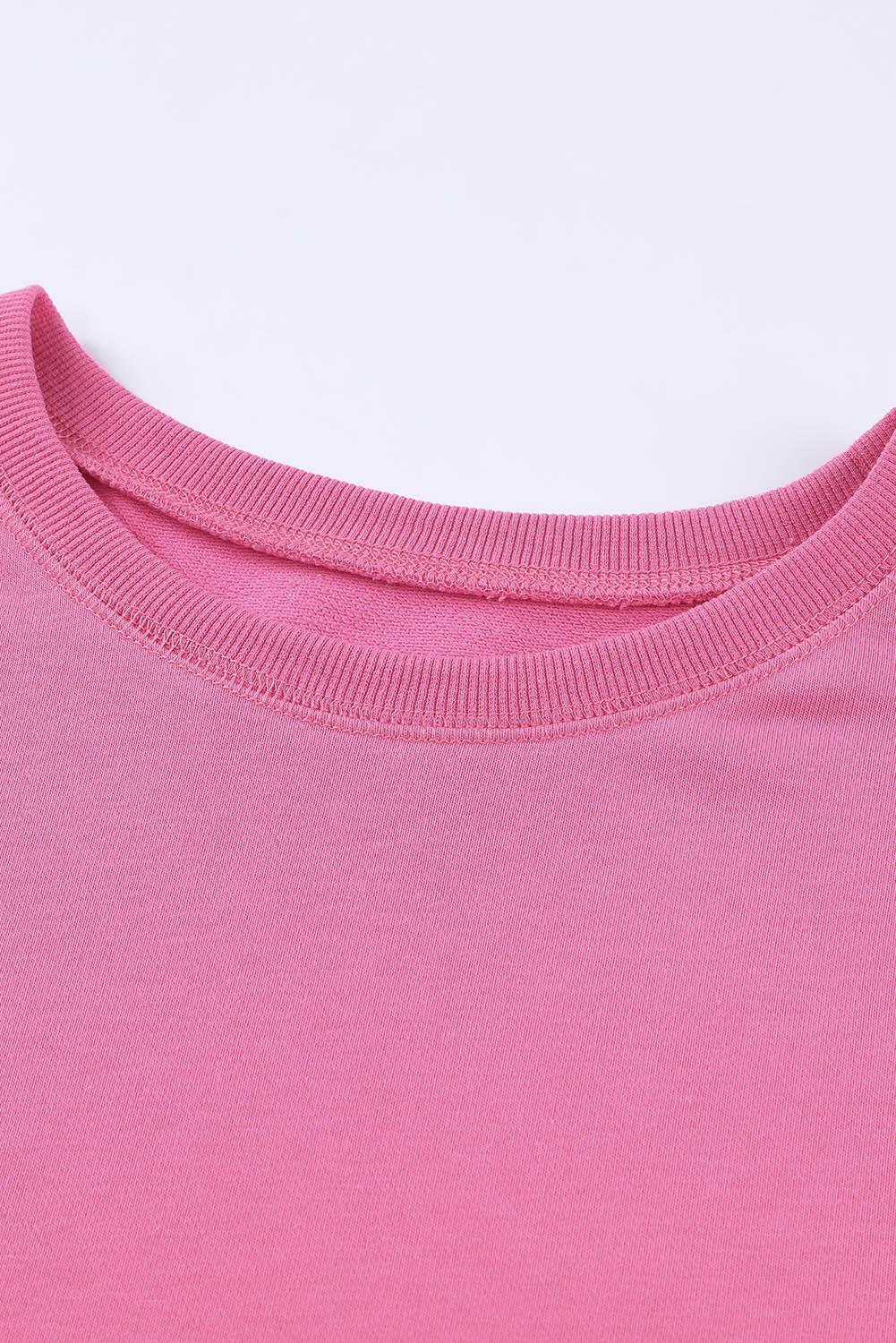 Side Slit Drop Shoulder Sweatshirt - Trendha