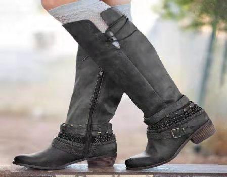 Retro women's high boots for knights - Trendha
