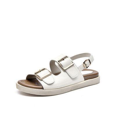 Beautoday 2021 New Thick Soled Sandals Women's Summer Roman Sandals Women's Shoes Soft Soled Leather Flat Sandals - Trendha