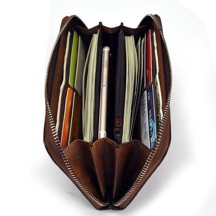 Retro wallet long zipper simple - Trendha