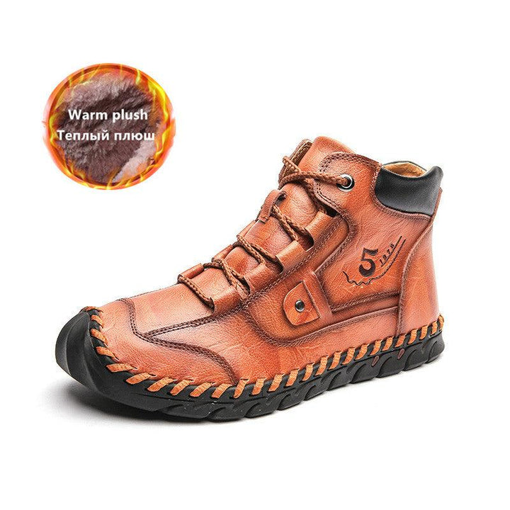 Leather shoes plus size Martin boots - Trendha