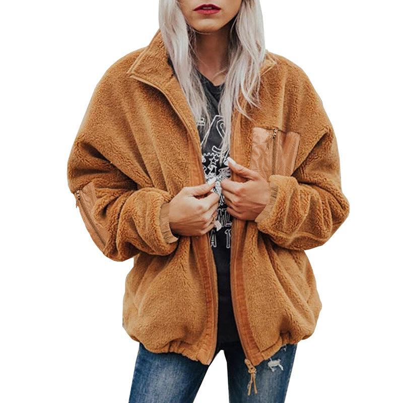 Women's Winter Long-sleeved Plush Loose Warm Cardigan - Trendha