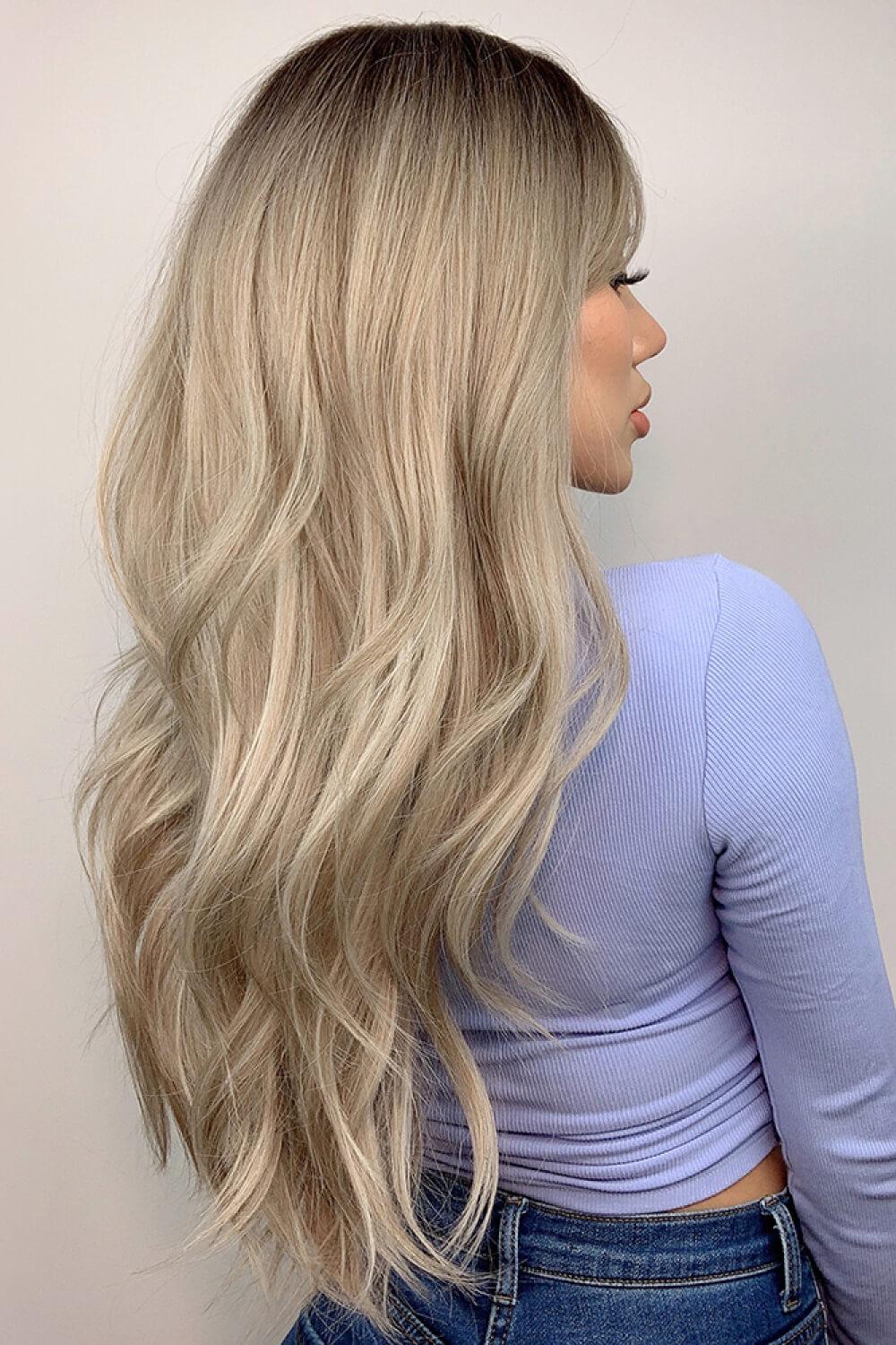 Full Machine Long Wave Wigs 26'' - Trendha