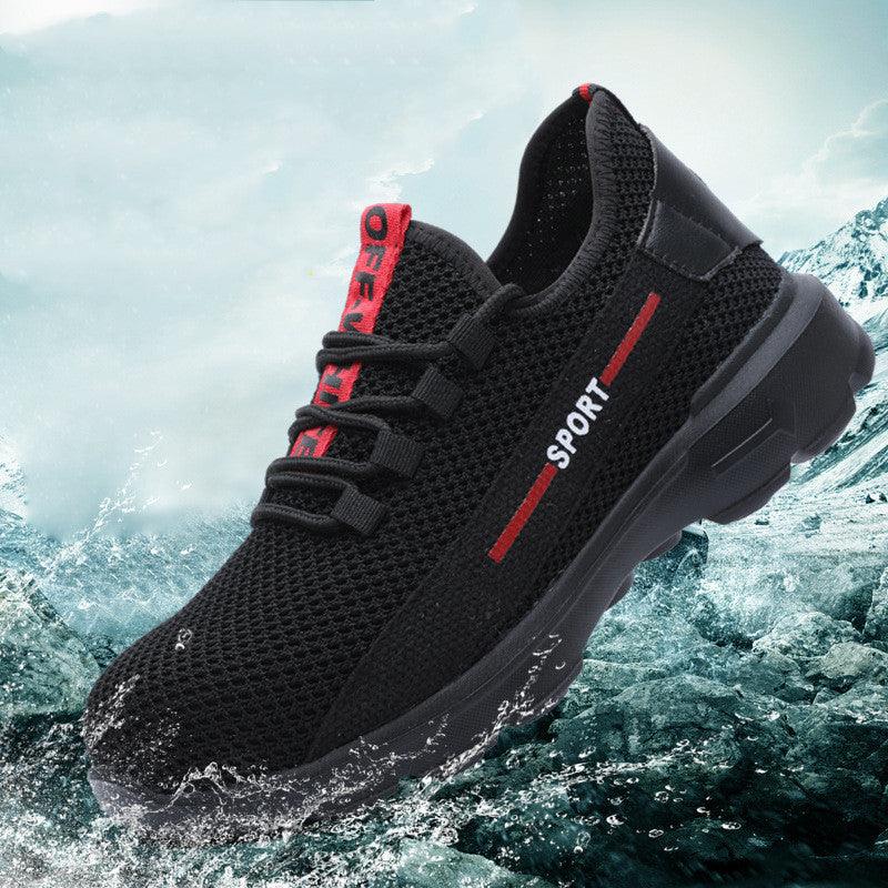 Breathable, Anti-smash And Anti-puncture Lightweight Fly-woven Safety Shoes - Trendha