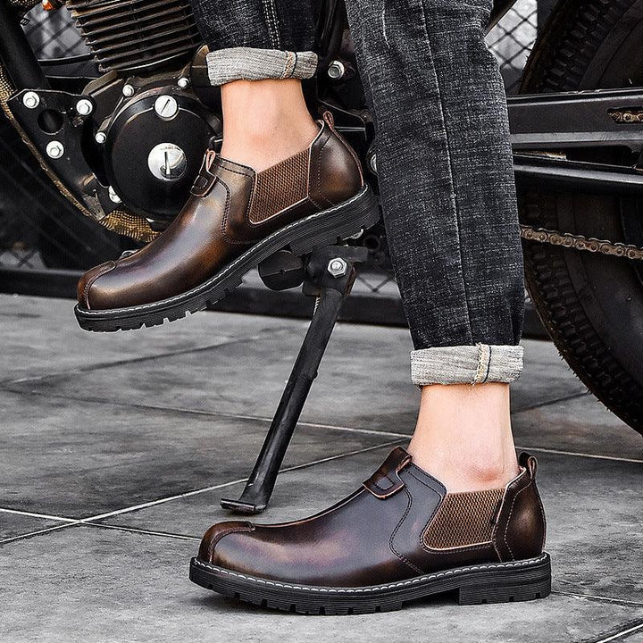 Men's Leather Shoes Outdoor Leisure British Martin Boots - Trendha