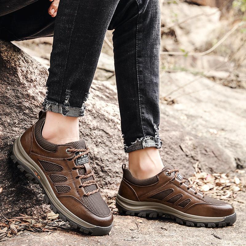 Breathable Casual Leather Shoes Men's Comfortable Sports - Trendha