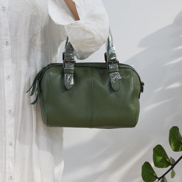 Leather retro art shoulder bag - Trendha