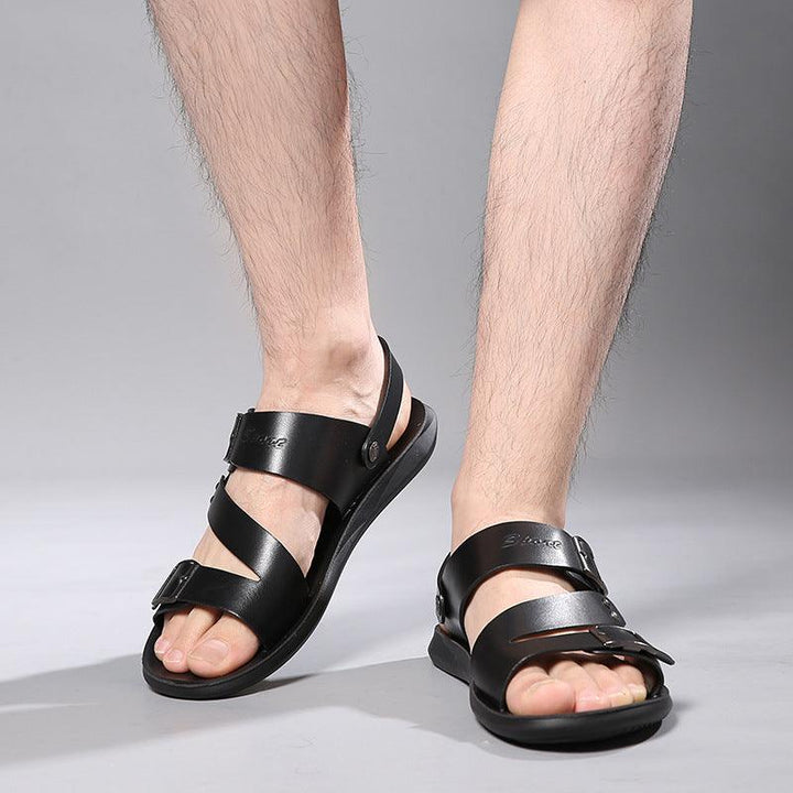Men's leather sandals and slippers - Trendha