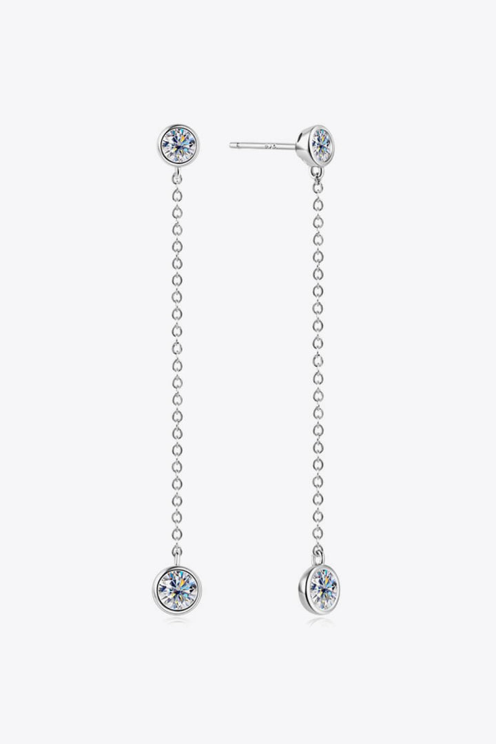 Moissanite Chain Earrings - Trendha