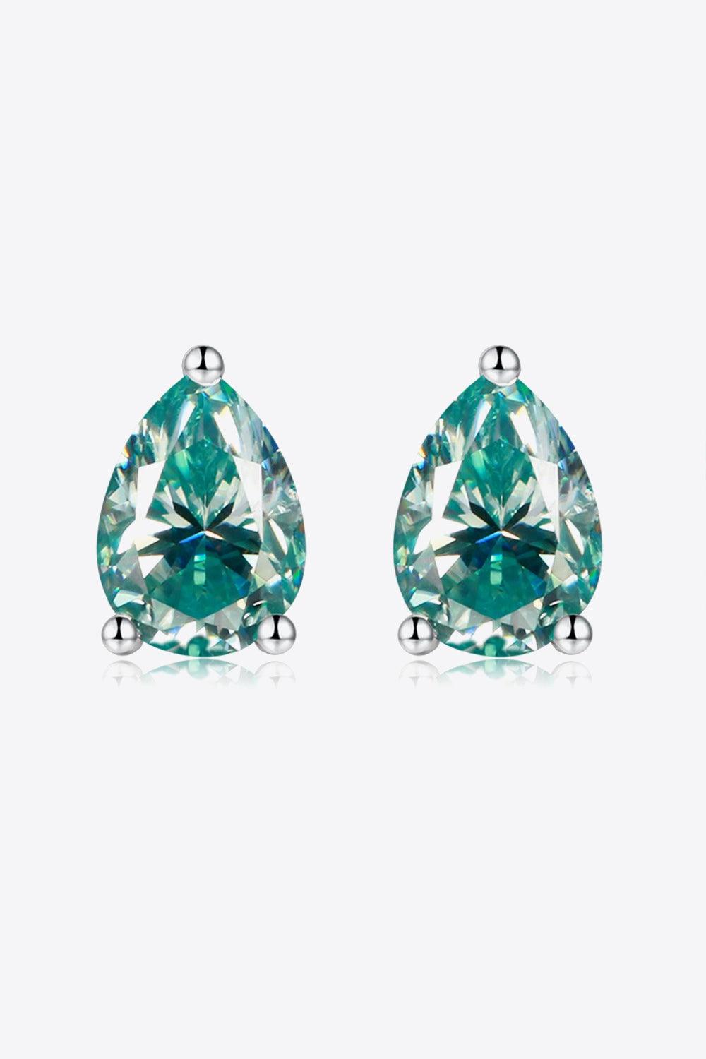 2 Carat Moissanite Teardrop Earrings - Trendha