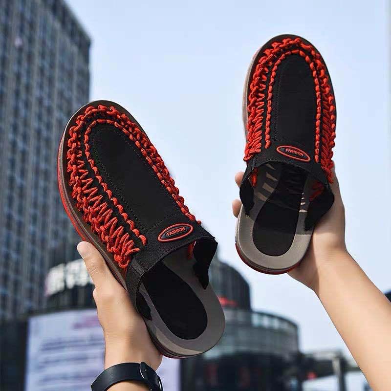 Fashion Simple Men's Woven Sandals And Slippers - Trendha