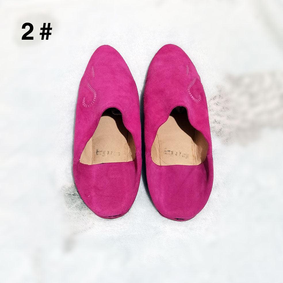 Leather Pointed Toe Mules Slippers Home Shoes Prayer - Trendha