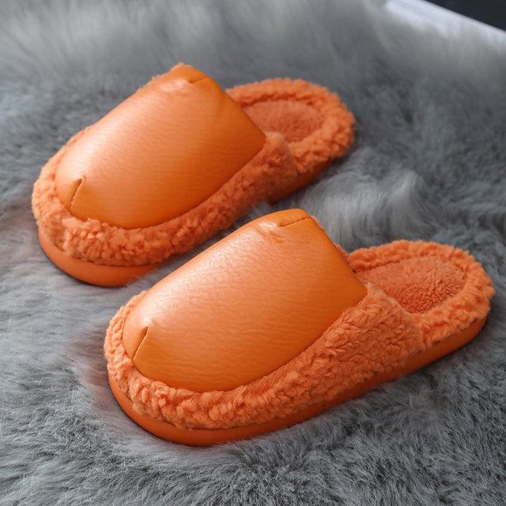 Cotton Slippers Ladies Winter Warm Indoor Home Couple Non-slip Plush - Trendha