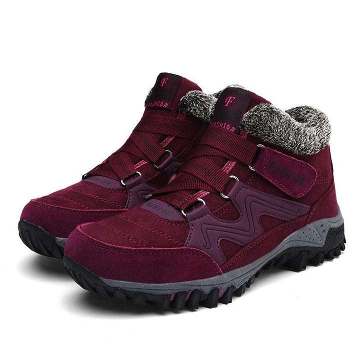 Cotton Shoes Winter Plus Velvet Thickening Outdoor Large Size Sports Running Shoes - Trendha