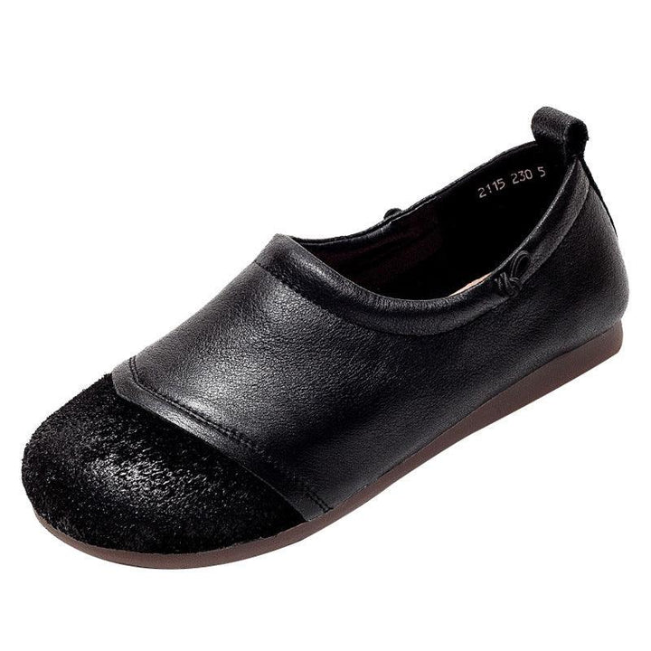 Leather Retro Casual Soft Sole Women's Shoes - Trendha