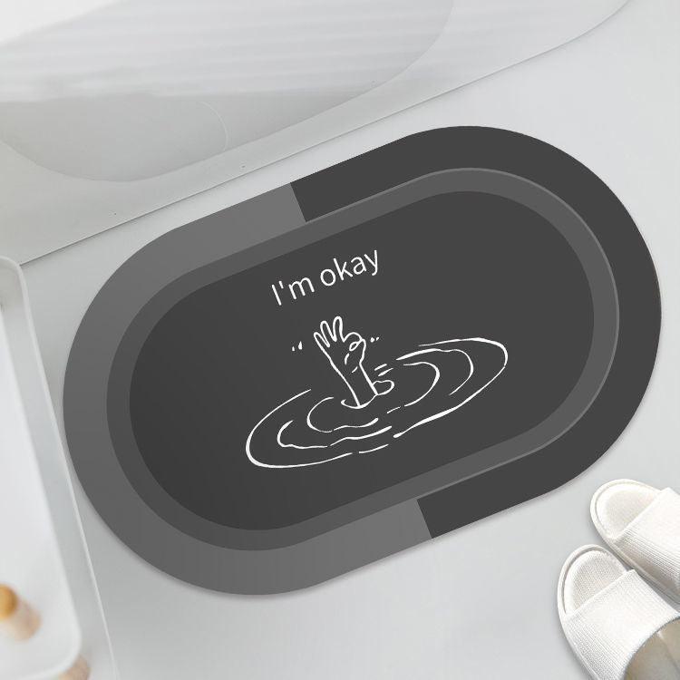 Cushion Cushion Bathroom Sliding Door Floor Bathroom Foot Mat - Trendha