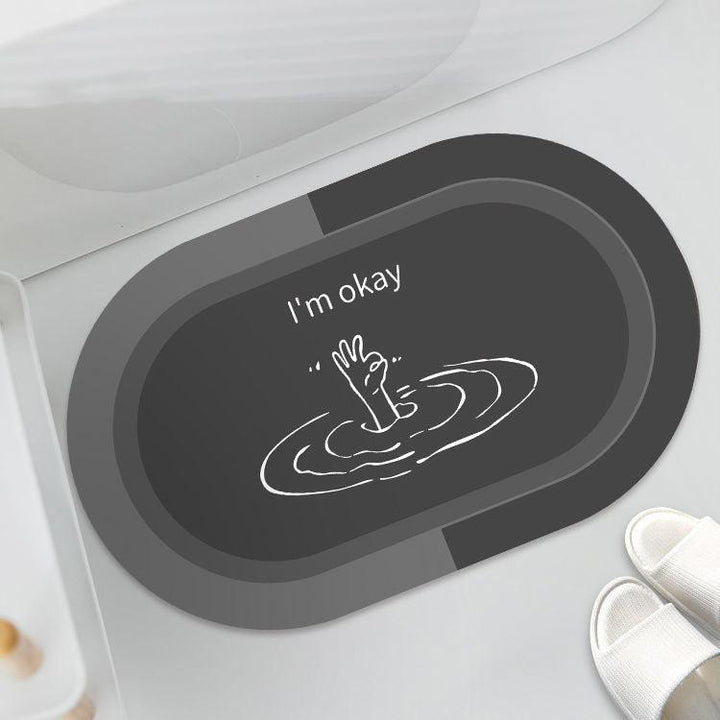 Cushion Cushion Bathroom Sliding Door Floor Bathroom Foot Mat - Trendha