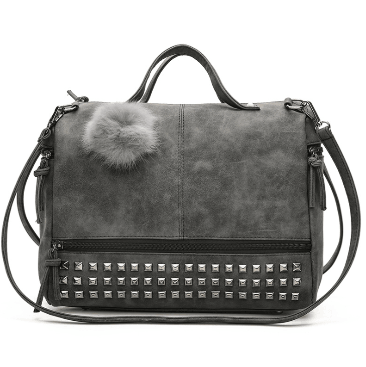 Autumn new women's bag pillow bag European and American fashion matte rivet big bag shoulder bag