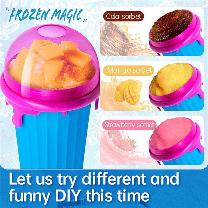 500ml Large Capacity Slushy Cup Summer Squeeze Homemade Juice Water Bottle Quick-Frozen Smoothie Sand Cup Pinch Fast Cooling Magic Ice Cream Slushy Maker Beker Kitchen Gadgets - Trendha