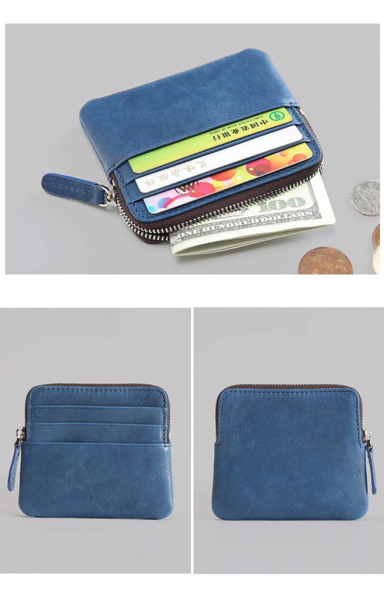 Leather Horizontal Wallet Retro First Layer Cowhide Ultra-thin - Trendha