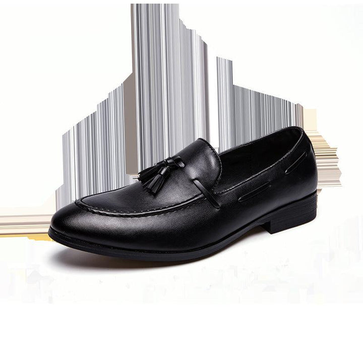 Tassel Men's Shoes Korean Style Shaved Leather Retro Pointed Toe Shoes - Trendha