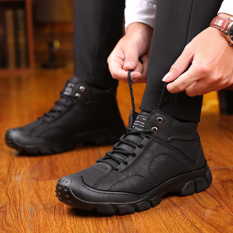 Men's Winter Plus Velvet Warmth And Thick Cotton Shoes - Trendha