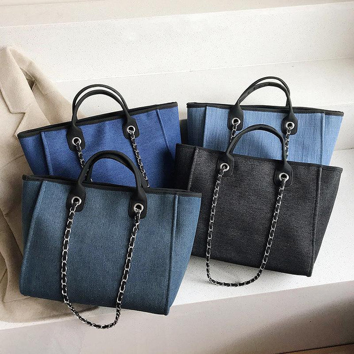 Simple Chain One-shoulder Diagonal Tote Bag - Trendha
