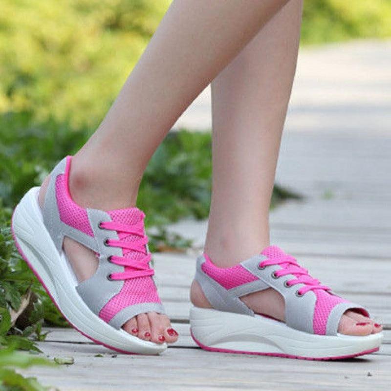 Korean Version Of The New Thick-soled Beach Rocking Bottom Women's Sandals - Trendha